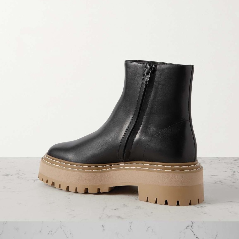 New Proenza Schouler Leather Platform Lug Sole Ankle Boots - Picture 2 of 8